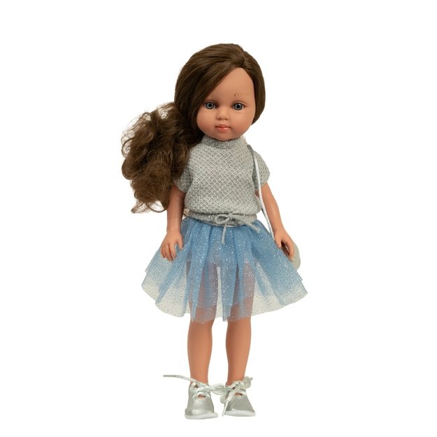 Arias nukk Carlota sinises seelikus, 36 cm