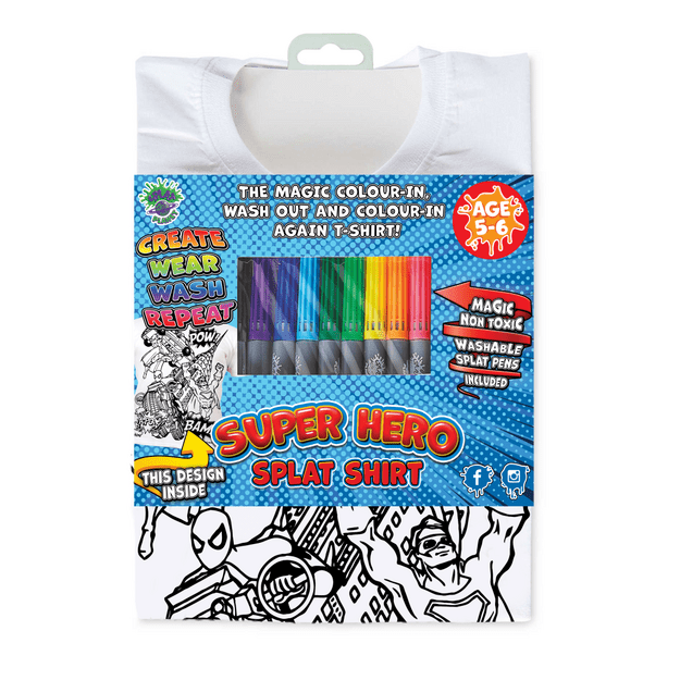 Splat Planet krekliņš ar flomāsteriem Super varoņi 1