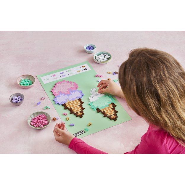 Plus Plus puzle pēc cipariem Saldējums, 250 det. 2