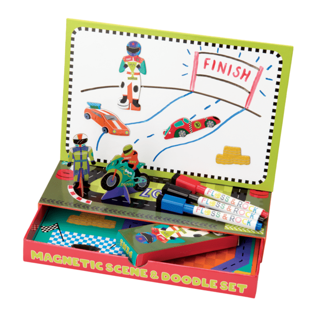 Magnetic Scene and Doodle Set, Cars