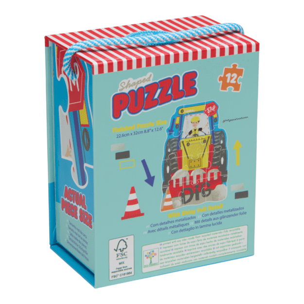 Shaped Jigsaw Puzzle, Construction, 12 pcs. 2