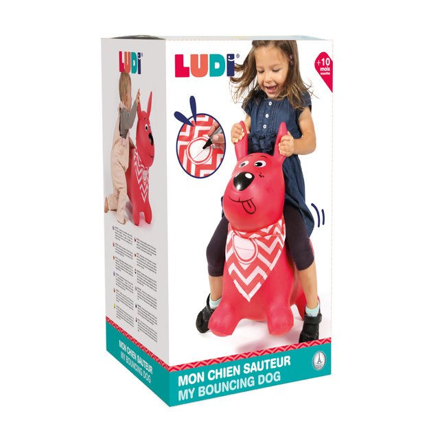 LUDI hüplev mänguasi, punane koer