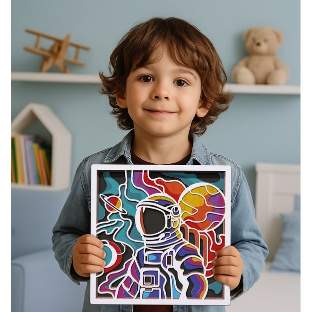 Splat Planet medinis 3D spalvinimo paveikslas, Kosmosas 4