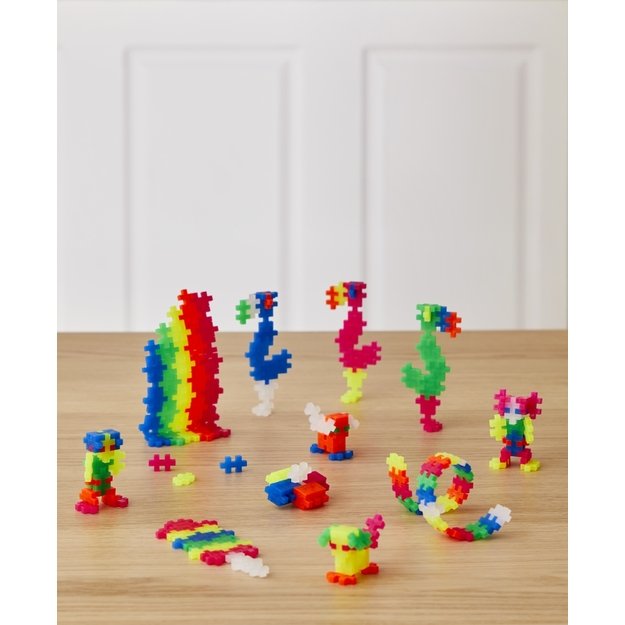 Plus Plus konstruktorius 1 METRAS, neoninių spalvų 2