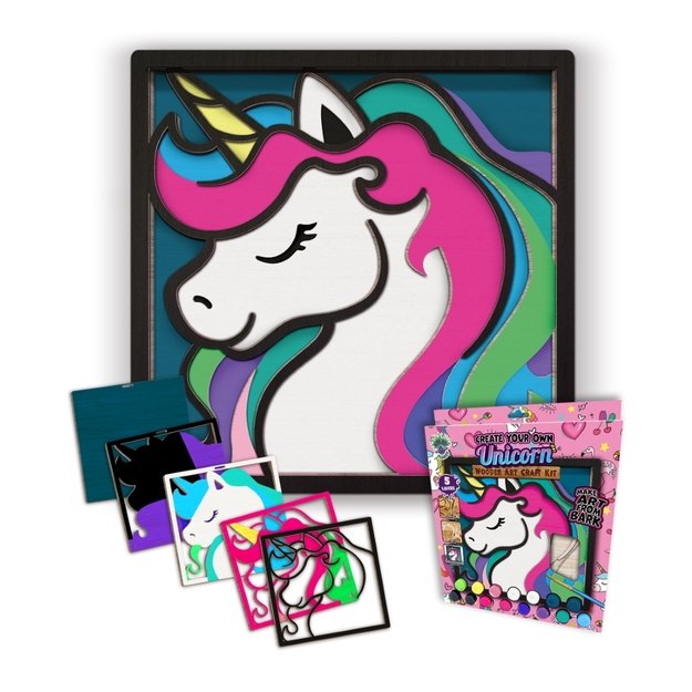 Splat Planet medinis 3D spalvinimo paveikslas, Vienaragis 5