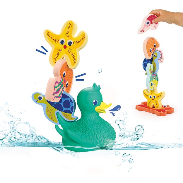 LUDI 3in1 vannas komplekts Priecīga pīle un draugi 2