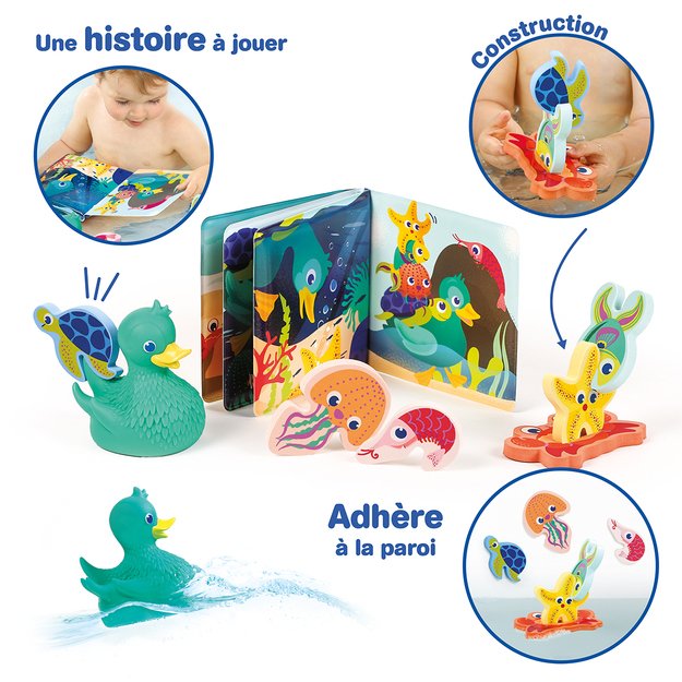 LUDI 3in1 vannas komplekts Priecīga pīle un draugi 4